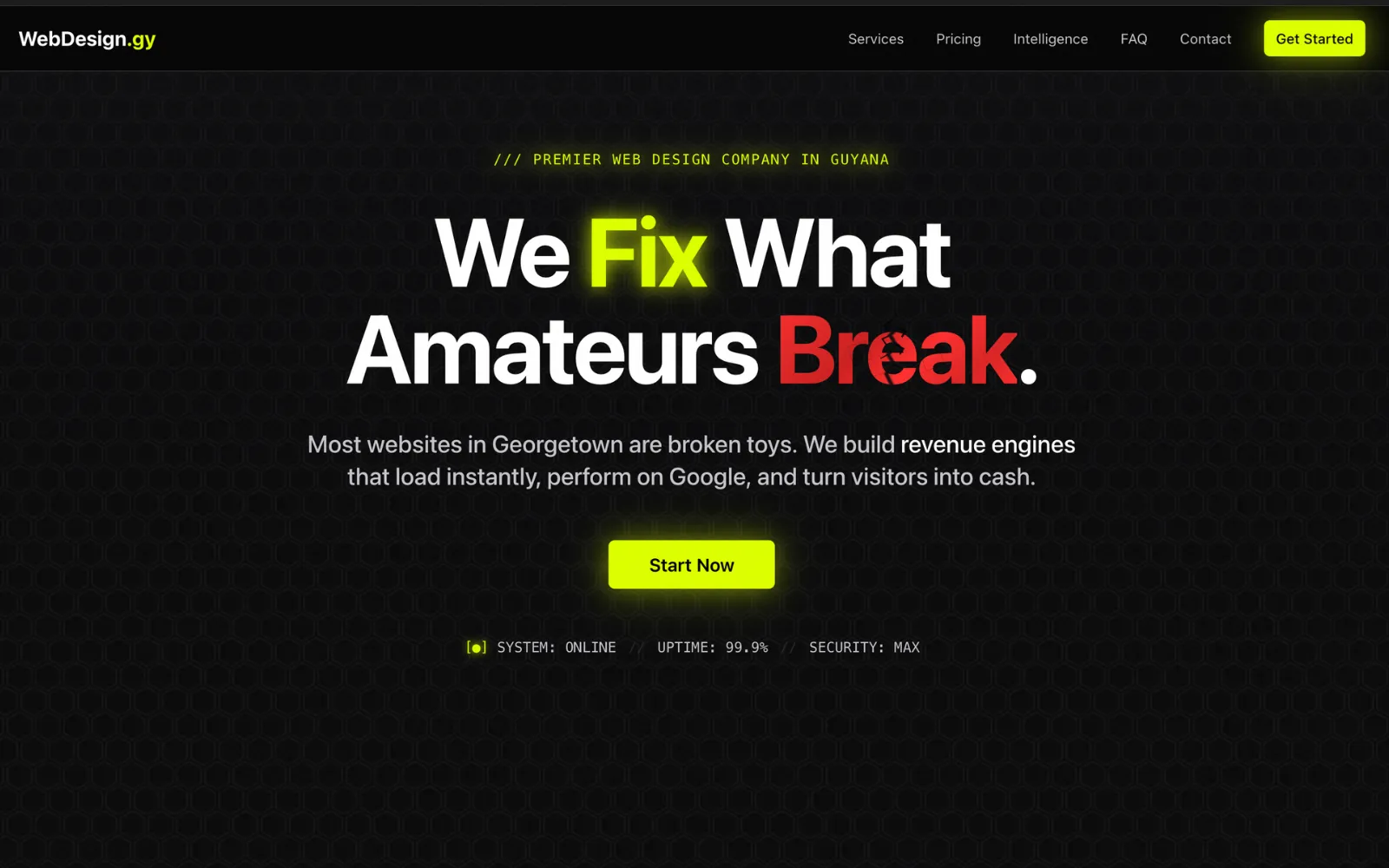 Creative branding studio website designed and developed by Web Design India